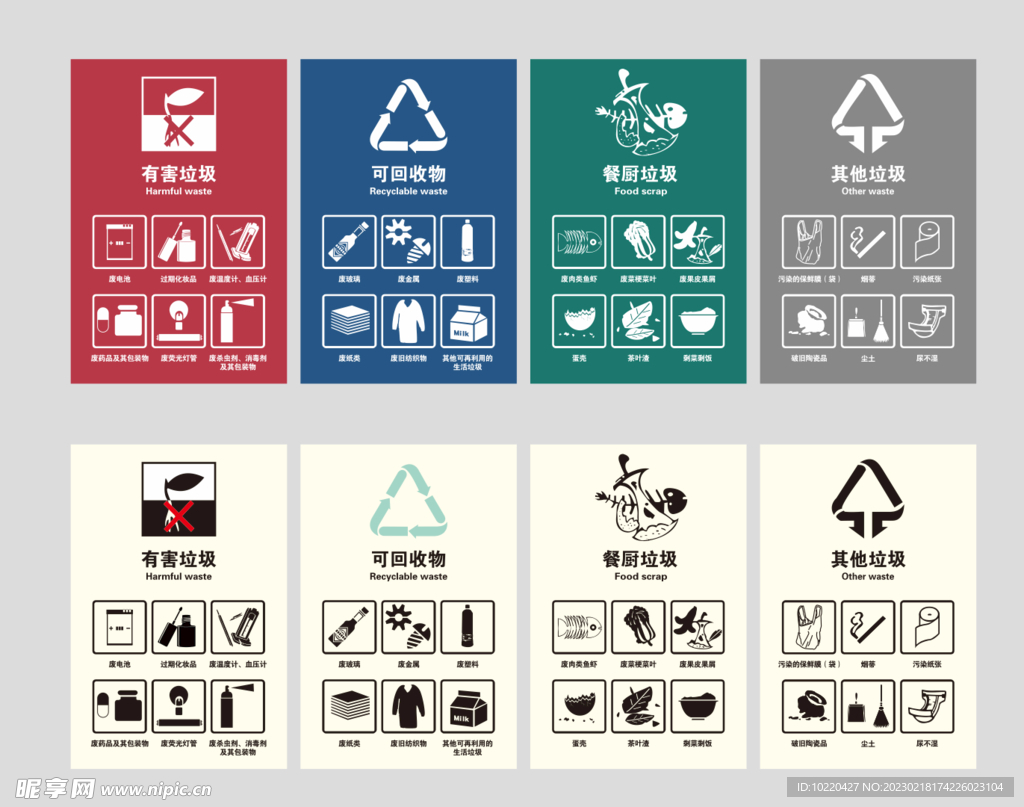 垃圾分类明细 垃圾分类贴纸