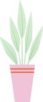 手绘家居植物矢量素材