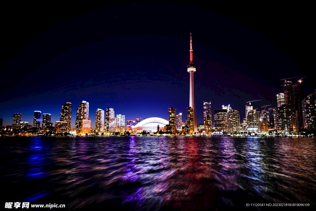 加拿大多伦多城市夜景摄影