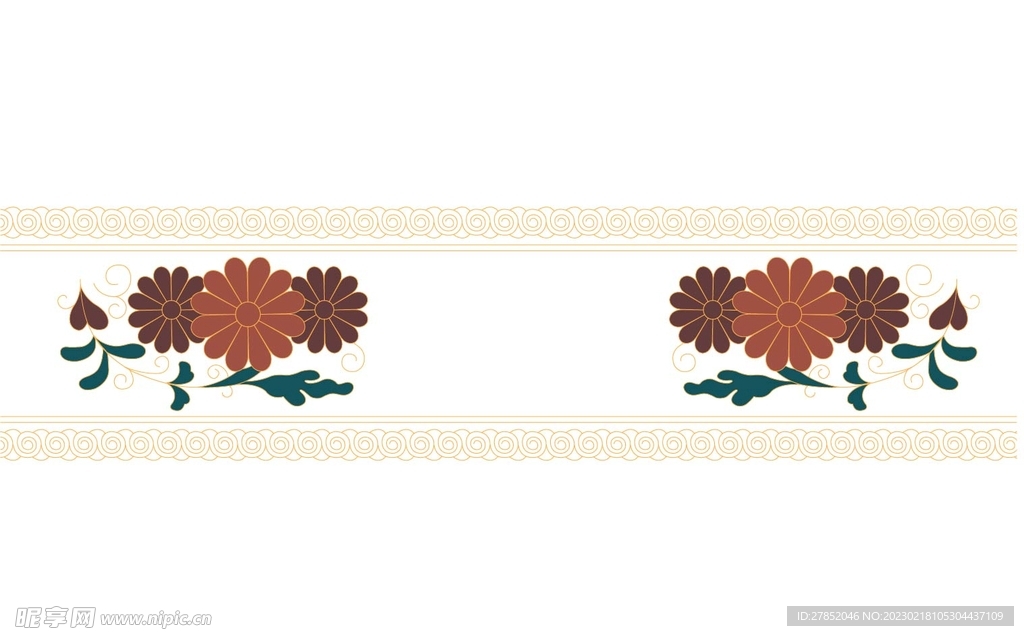 菊花矢量 传统纹饰 边框