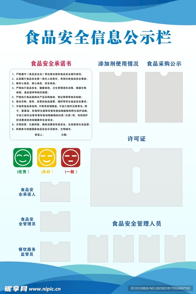 食品安全信息公示栏