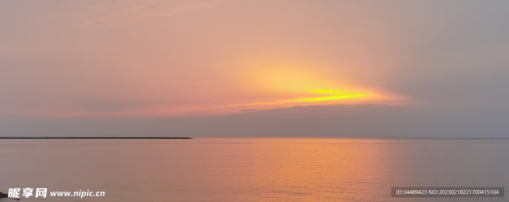 夕阳 大海 摄影