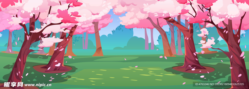 春天 樱花 banner 海报