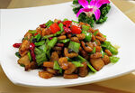 大蒜辣椒炒油渣
