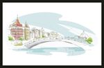 手绘城市建筑 