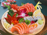 鱼 卷 花  寿司 海鲜 东方