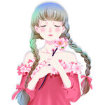少女许愿 桃花
