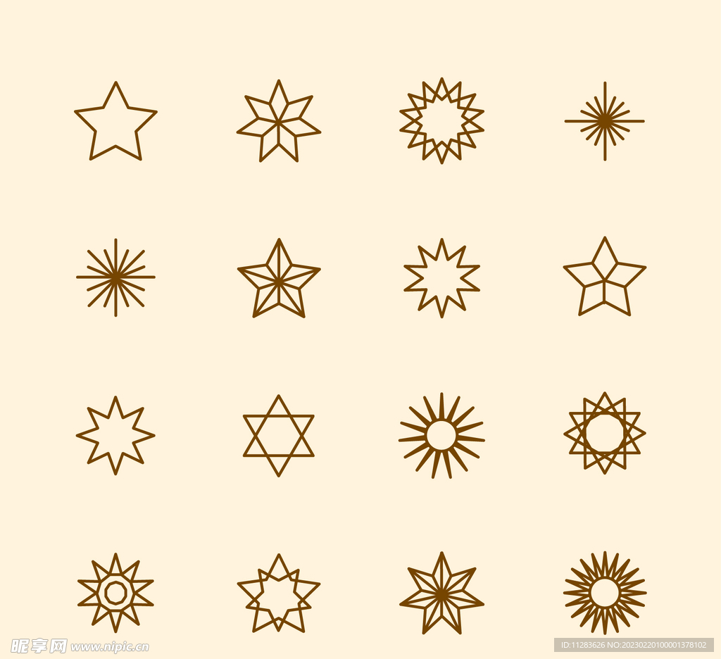 线性星星图标