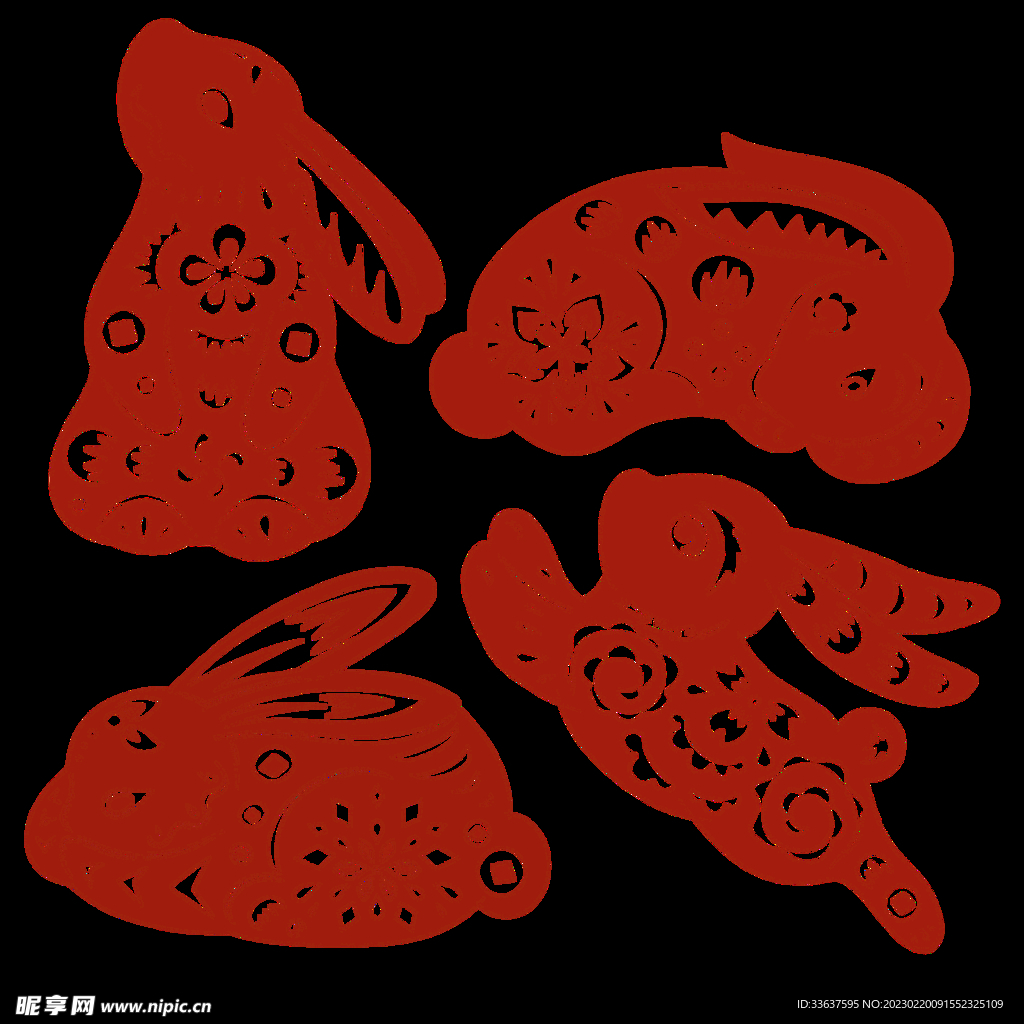 兔子剪纸