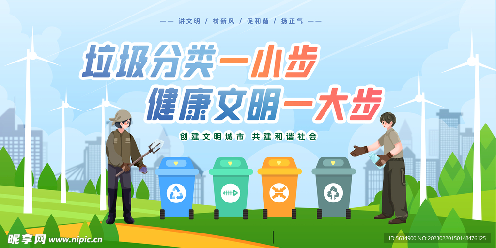 垃圾分类展板