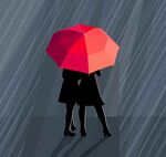 下雨街道矢量素材
