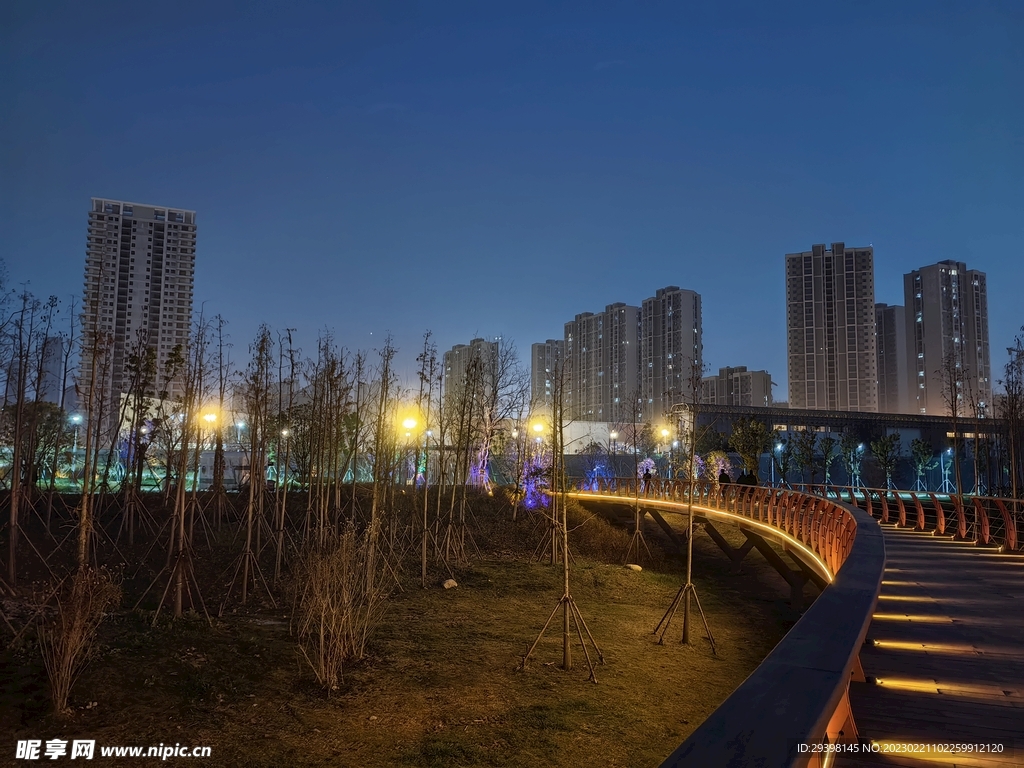 夜景夜跑