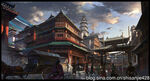 古风 传统建筑 山水风景 亭台