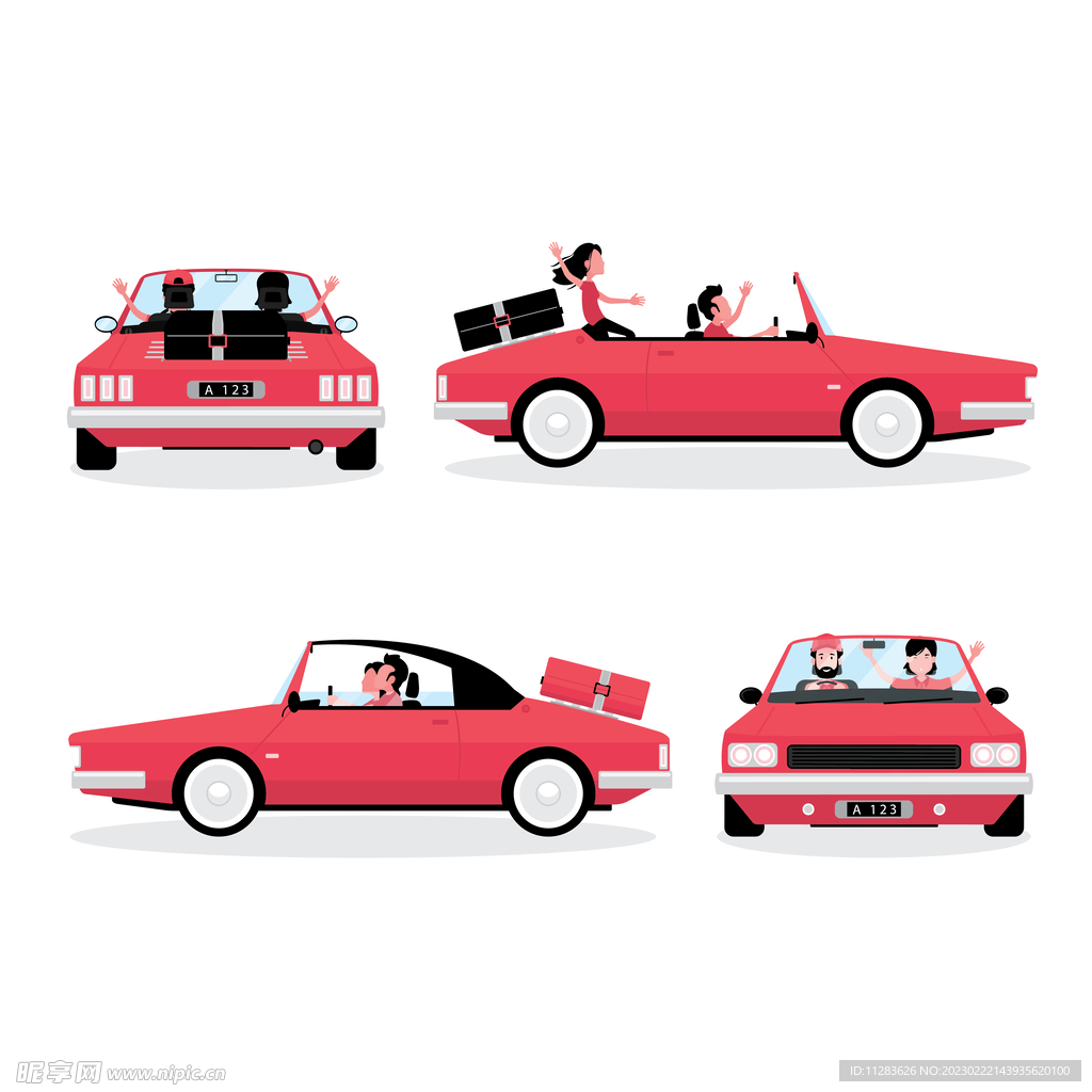 旅行汽车插画