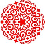 原创印花剪花古典图案图形元素