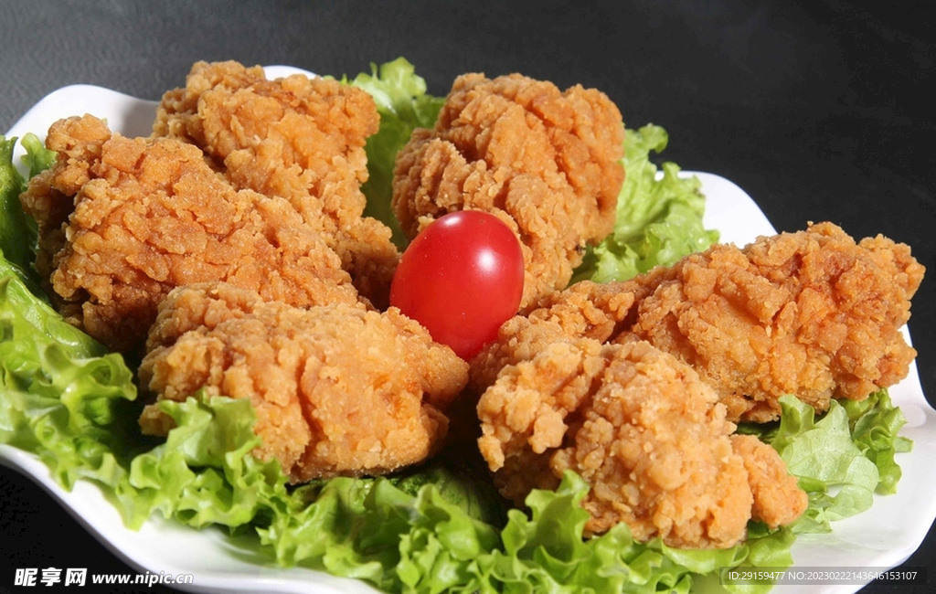 炸腿翅块 