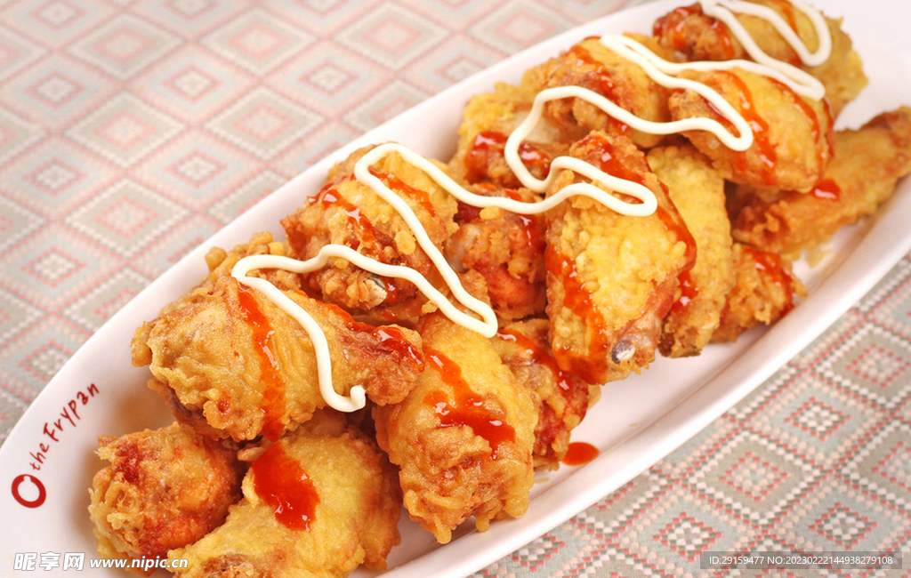 炸腿翅块 