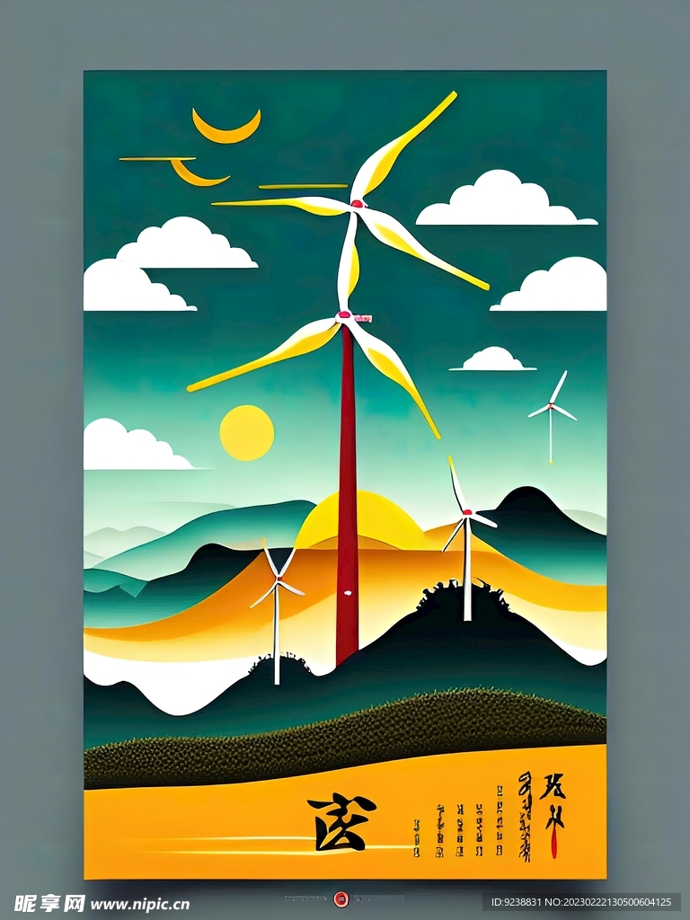 中国风环保海报