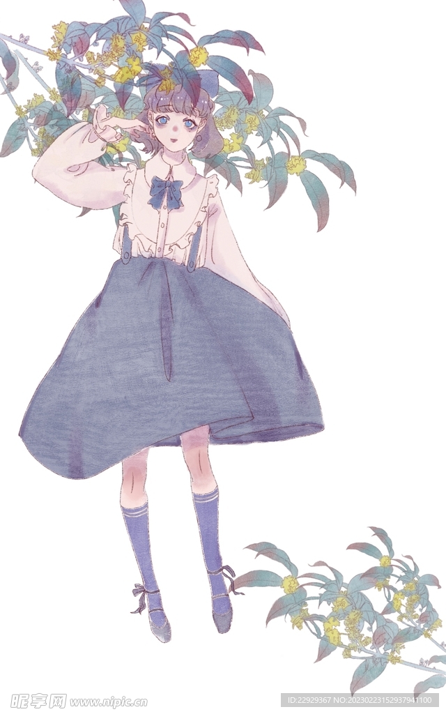 小女孩   花仙子    叶子