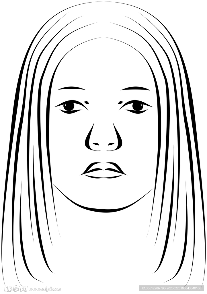 女头简笔画