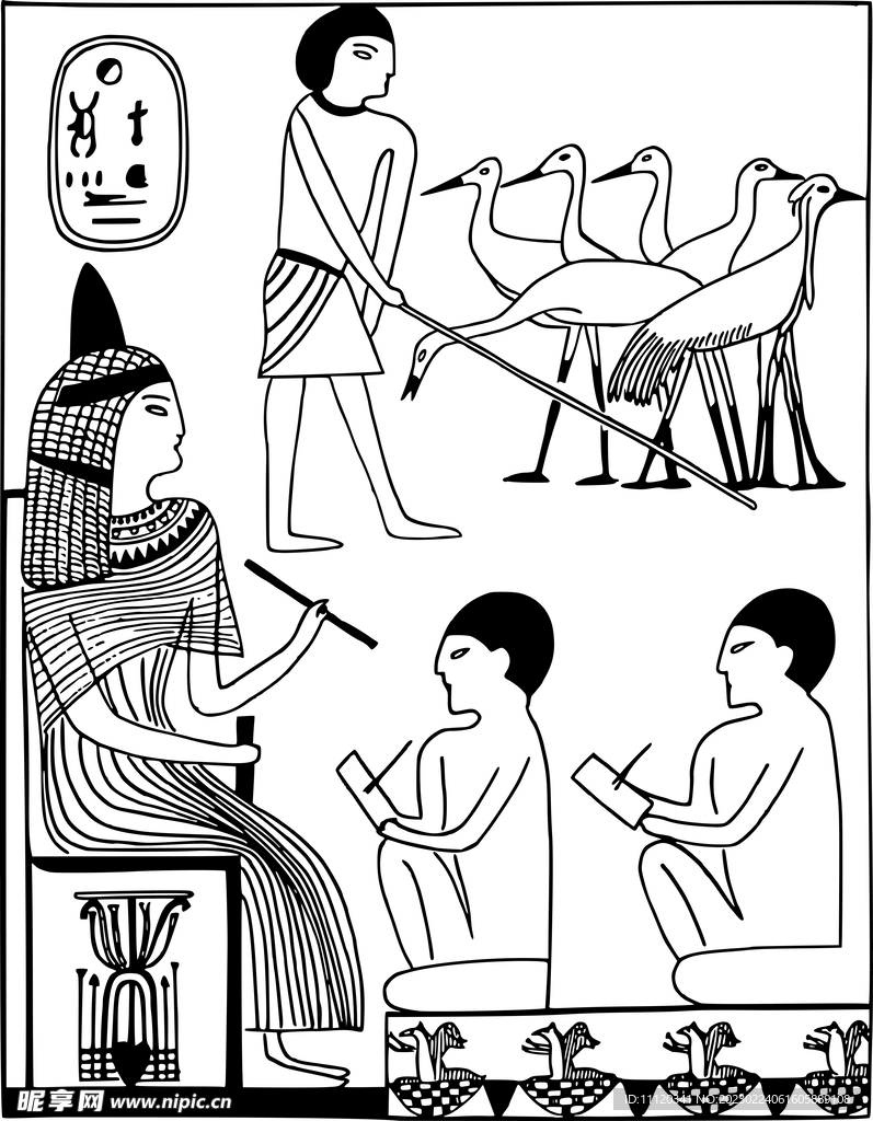 埃及装饰文化矢量素材