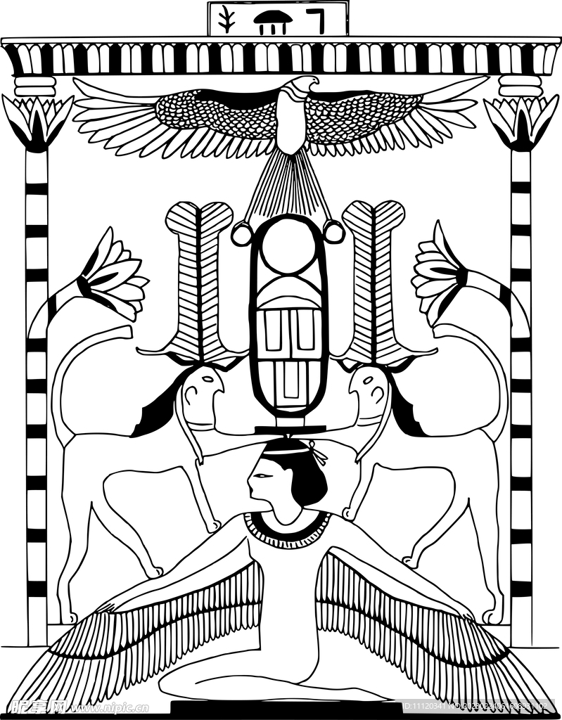 埃及人艺术矢量素材
