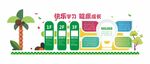 点亮读书学习学校异形走廊文化墙