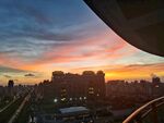 城市风景夕阳
