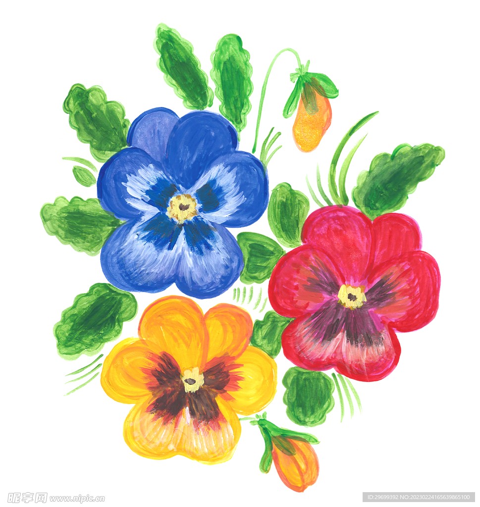手绘花卉
