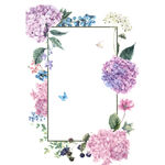 水彩花卉框