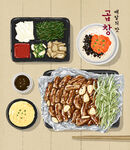  手绘美食海报图片