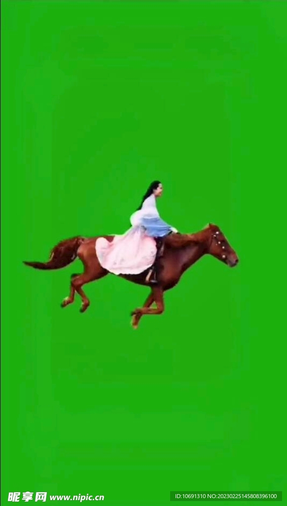 骑马绿幕视频素材