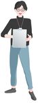 男人工作报告演讲插画
