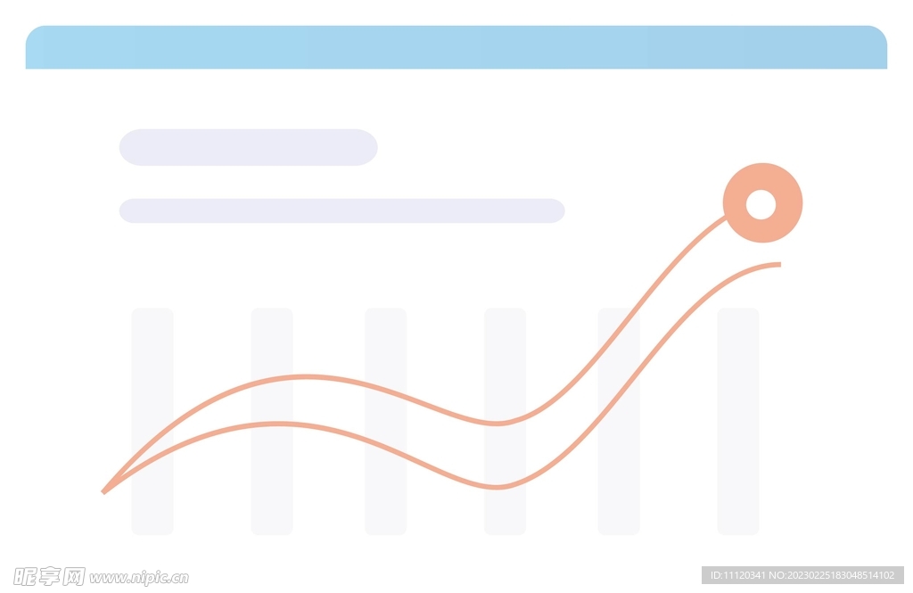 业绩上升图矢量素材