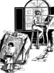 女士办公室媒体矢量素材
