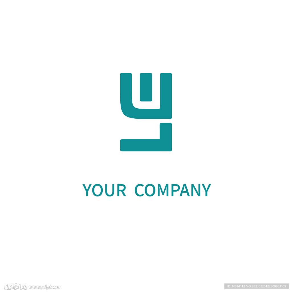WY字母简约创意 logo