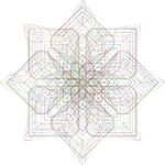 几何玫瑰花结星星设计矢量素材