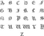 英文字母文本排版矢量素材