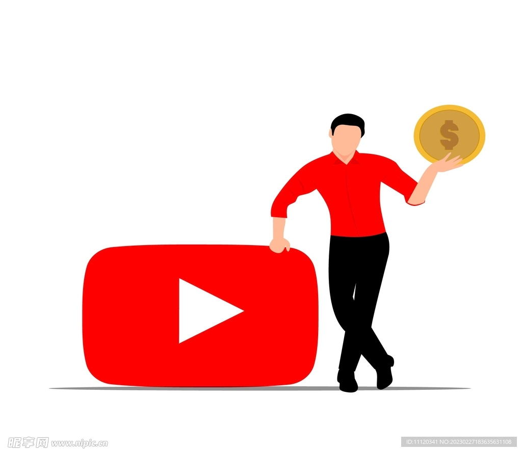 youtube应用程序矢量素材