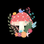 蘑菇卡通插画