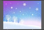 手绘雪花白雪