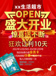 超市盛大开业宣传单