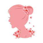   女生侧脸 