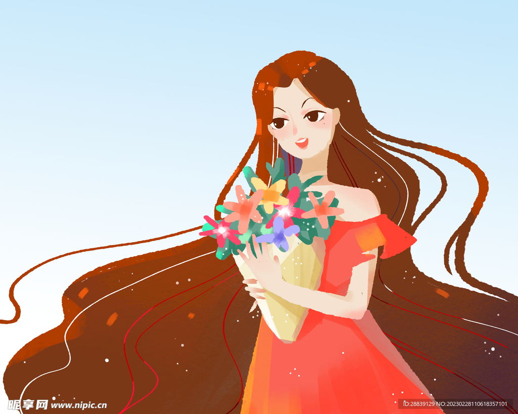  女性捧花 