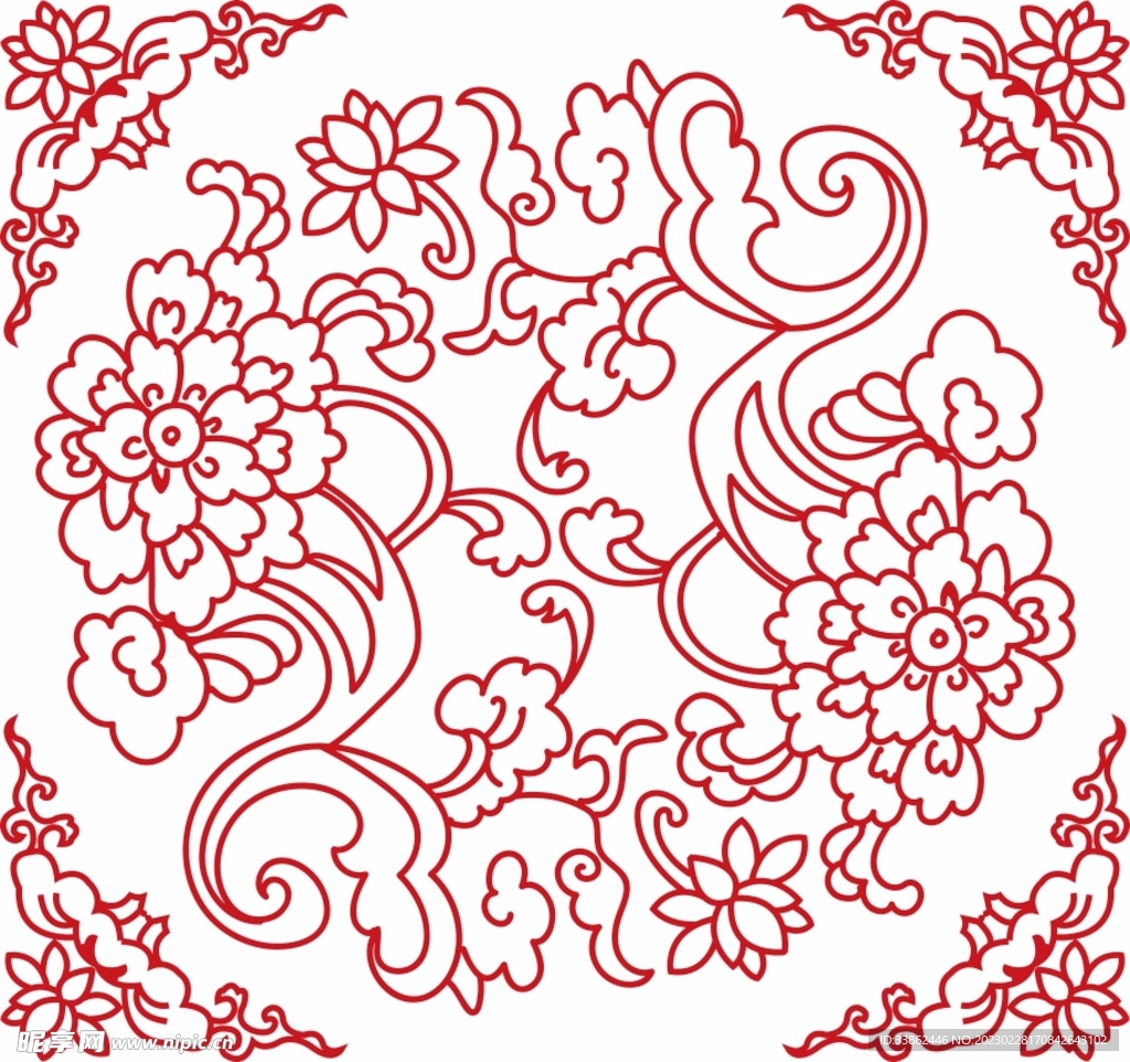 复古花纹