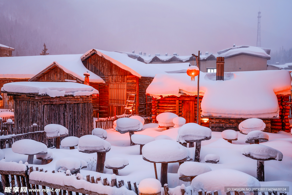 雪乡夜景