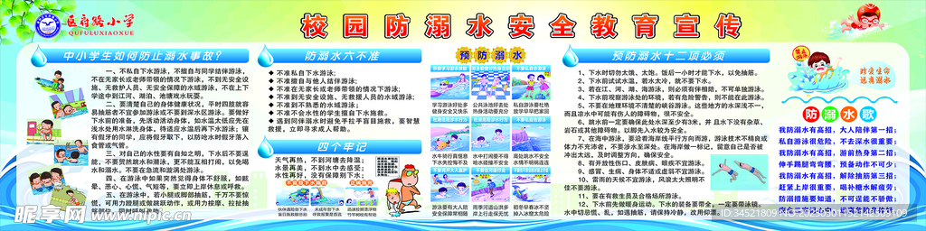 防溺水安全教育展板