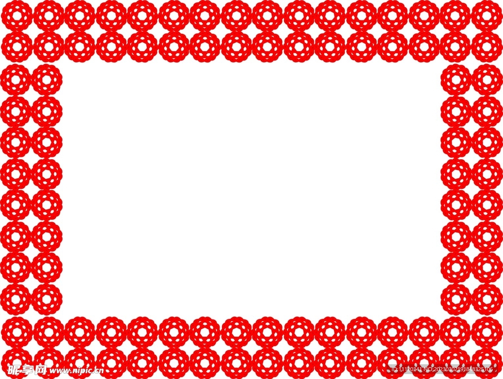 红色花框架矢量素材