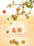 霜降手绘风格海报