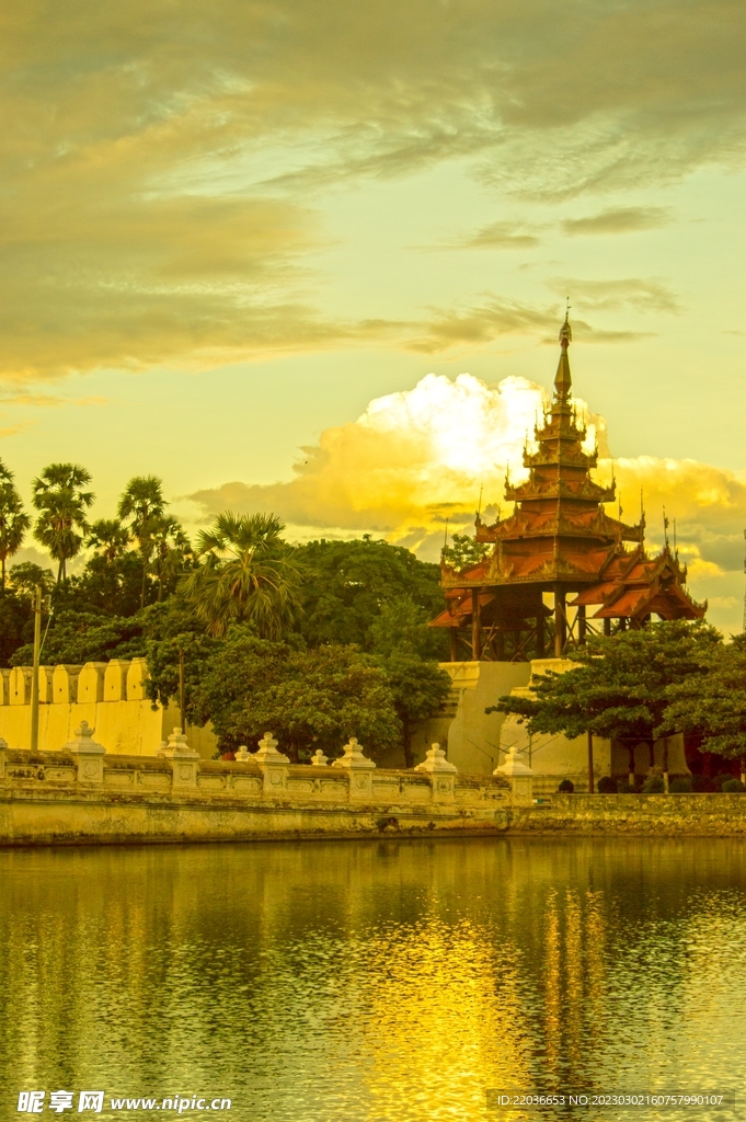 缅甸曼德勒护城河寺庙